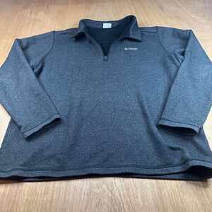 Columbia Men’s XXL Sweater Knit 1/4 Zip Pullover Gray